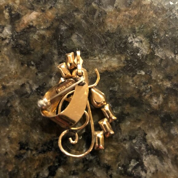 Vintage Star Art Pin 1/20 12 Karat Gold Filled Brooch - Picture 2 of 3